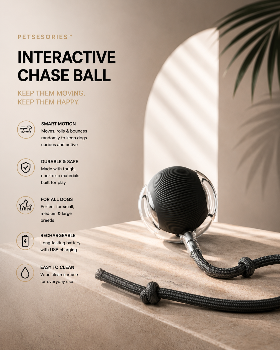 PETSESORIES™ Interactive Chase Ball